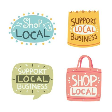 Shop Local Illustration, Support Local Business Quotes, Small Business Illustration, Shop Local Quotes, Local Quotes, Shop Local Sign, Community Cafe, Support Small Business Quotes, Local Flowers