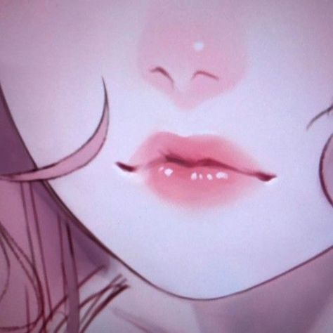 Anime Mouth Drawing, Anime Mouths, Anime Lips, Mouth Drawing, Seni Dan Kraf, Drawing Faces, Lips Drawing, Poses References, Digital Painting Tutorials