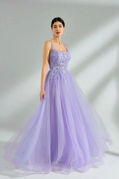 Light Purple Prom Dress Long Simple, Lavender Prom Dresses, Tulle Ballgown, Adorable Dresses, Dream Gown, Violet Pastel, Lavender Dress, Ball Gowns Princess, Alyce Paris