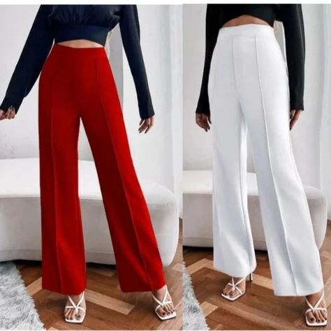 *Casual Trousers* Combo of 2 Suitable for western wear Fabric : crepe Size : *S, M, L, XL* Price: *350-/* DM for more details. #fashion #treanding #lovedresscode #casualwear #comfortablewear #dressoftheday #dresses #recent Casual Trousers, Western Wear, Dress Codes, Casual Wear, Trousers, Dress Es, Fabric, How To Wear, Dresses