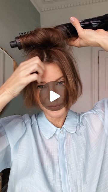 Aveda Thickening Tonic, How To Tie Up A Bob Short Hair, Ponytail For Bob Haircut, Hair Too Short For Ponytail, Short Hair Tying Ideas, In Between Hair Length Style Short, How To Style A Short Bob Haircut, How To Style Italian Bob, Bouncy Bob Hairstyles