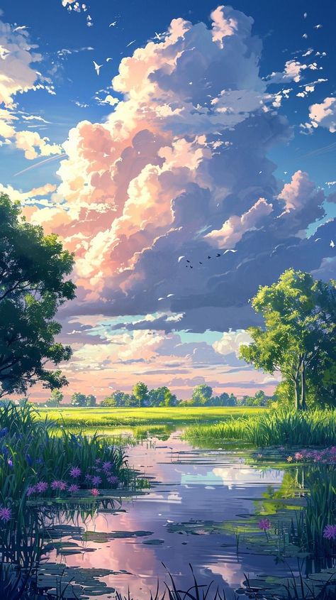 Hanzo’s Midjourney(v6Showcase (AI) Well Illustration, Anime Nature, Anime Landscape, Dreamy Artwork, Anime Backgrounds, Pretty Landscapes, Anime Backgrounds Wallpapers, Cool Wallpapers Art, Beautiful Landscape Wallpaper