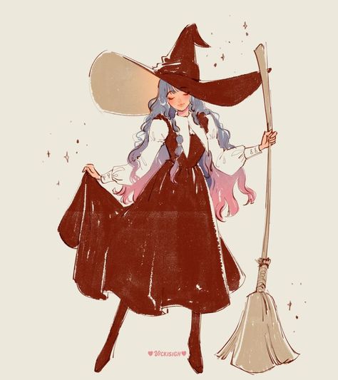 Witch Hat Sketch, Witch Drawing Poses, Sorcerer Drawing, Witch Hat Outfit, Witch Dress Drawing, Witch Outfit Drawing, Sorcerer Design, Witch Artwork, Witch Drawing