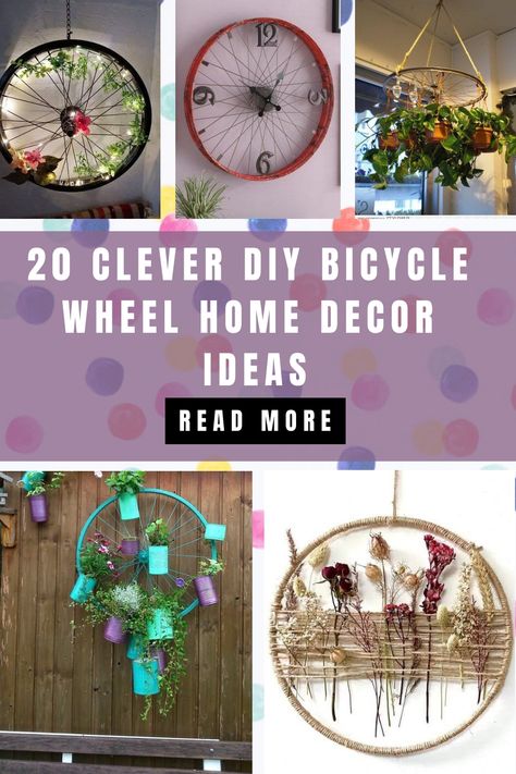 20 Clever DIY Bicycle Wheel Home Decor Ideas Repurpose Bicycle Wheels, Repurposed Bike Wheels, Upcycle Bicycle Wheel, Upcycle Bike Wheels, Bicycle Rims Ideas, Bicycle Tires Diy Ideas, Bicycle Wheel Repurposed, Bicycle Rim Projects, Bike Tire Crafts