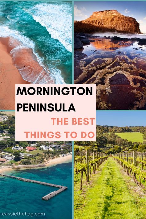 Mornington Peninsula is a beautiful day trip or getaway from Melbourne, Victoria. From wineries to hot springs, and coastal walks to epic viewpoints, there is so much to do here. This post is all about the best things to do in the Mornington Peninsula to help you plan your time there. #melbourne #victoria #destinations #travel #australia Australia Travel Bucket Lists, Melbourne Travel, Australia Travel Guide, Relaxing Weekend, Australian Travel, Oceania Travel, The Big City, Destinations Travel, Mornington Peninsula