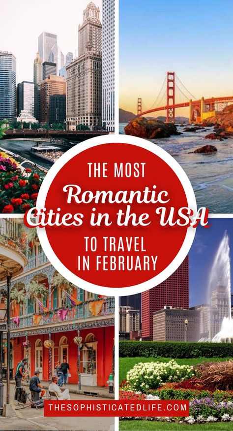 Find the most romantic cities in the US for your Valentine's Day getaway and start planning the ultimate love story today! Big Cities, Romantic Holiday, Romantic City, Romantic Escapes, Hot Air Balloon Rides, Bourbon Street, Romantic Destinations, Air Balloon Rides, Island Getaway