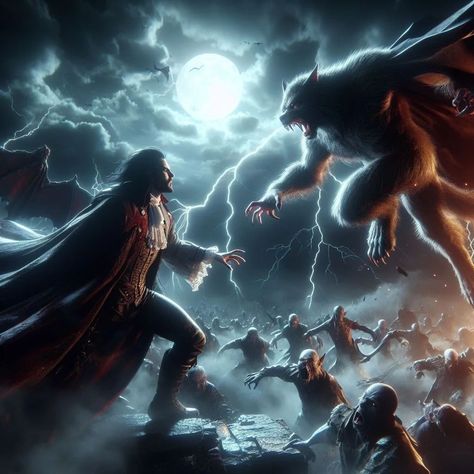 Dive into the heart of darkness with the most epic battle of all time! Vampires and werewolves collide in a thrilling showdown that will leave you on the edge of your seat. Don't miss out on the action! #EpicBattle #VampiresVsWerewolves #SupernaturalShowdown #InstaEpic #FantasyFight #VampireWar #WerewolfClash #InstaDrama #BattleOfLegends Werewolf Art, Vampires And Werewolves, Dark Heart, Classic Horror Movies, Movie Monsters, Wolf Art, Classic Horror, Horror Movies, Diving