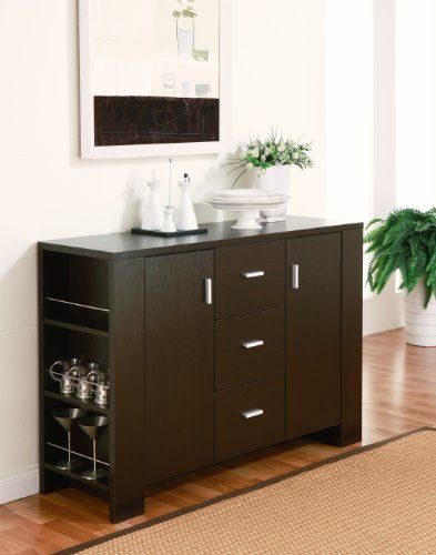 Contemporary Buffets And Sideboards, Buffet Furniture, Dining Server, Oak Dining Room, Dining Buffet, Dining Room Buffet, Buffet Server, Wine Glass Holder, Modern Sideboard