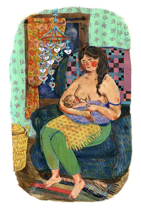 Nursing Mother print by PhoebeWahl on Etsy Phoebe Wahl, Breastfeeding Art, Arte Folk, Mother Art, Nursing Mother, My Sketchbook, Naive Art, Children's Book Illustration, Mother And Child