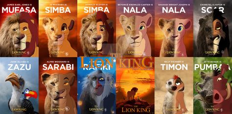 2019 THE LION KING (All CHARACTER) by sasamaru-lion on DeviantArt Lion King Characters, The Lion King 2019, Lion King 2019, The Lion King Characters, Circus Characters, Lion King Pictures, The Lion King 1994, Simba And Nala, Disney Lion King