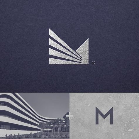 M brand development - Logos inspiration #logo Flat Logo Design, Developer Logo, Inspiration Logo Design, Building Logo, Architecture Logo, Flat Logo, Branding Inspo, Furniture Logo, Construction Logo