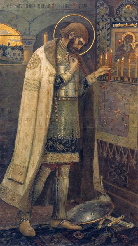 Mikhail Nesterov, Alexander Nevsky, Oil Painting Woman, Russian Painting, Russian Orthodox, Eastern Orthodox, Orthodox Christianity, Biblical Art, Religious Icons