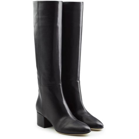 Sergio Rossi Leather Knee Boots (1,505 CAD) ❤ liked on Polyvore featuring shoes, boots, black, black small heel boots, knee length boots, low heel knee high boots, low-heel boots and black leather boots Black Leather Boots Low Heel, High Boots Low Heel, Knee High Boots Small Heel, Knee Length Black Boots, Low Heel Black Boots, Tall Boots Low Heel, Black Knee High Boots Low Heel, Black Low Heel Boots, Low Heel Knee High Boots