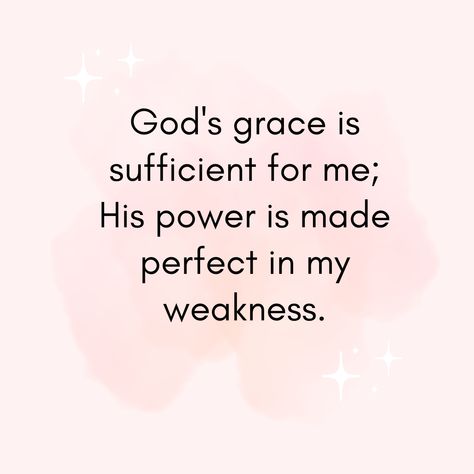 Grace in weakness 🌿 Pin this to find comfort in knowing God's grace is all you need, even in your weakest moments. #GodsGrace #StrengthInWeakness She Finds Peace In Knowing God, Gods Grace Quotes Spiritual Inspiration, Gods Grace Quotes, Girl God, Inspirational Bible Quotes, God's Grace, Gods Grace, Spiritual Inspiration, Knowing God