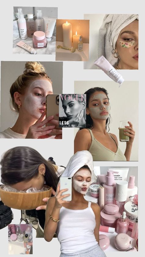 skincare that girl Girl Doing Skincare Aesthetic, That Girl Skincare, It Girl Skincare, Skincare Girl Aesthetic, Clean Girl Skincare, Skincare Board, Skincare Girl, Girl Skincare, Glowing Skin Routine