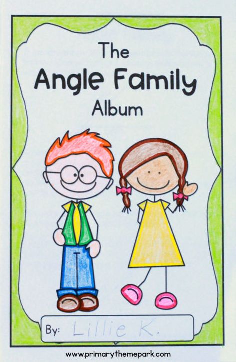 Angle Activities: The Angle Family Album - Primary Theme Park Measuring Angles Activities, Angles Activities, Angles Math Activity, Teach Angles, Angle Activities, Angles Math, Conceptual Learning, Math Made Easy, College Math