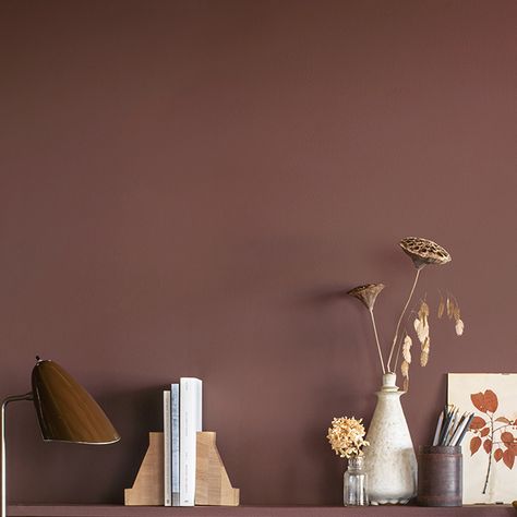 Eclectic Vintage Paint Colors | Benjamin Moore Mauve Painted Ceiling, Tea Room Benjamin Moore, Attic Office Paint Colors, Rosewood Paint Color, Blush Brown Paint Color, Deep Mauve Benjamin Moore, Dusty Mauve Wall Color, Deep Rose Wall Color, Beaujolais Benjamin Moore