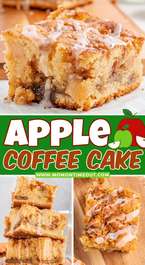 Cake Mom, Apple Coffee Cake, Crumb Cakes, Apple Coffee, Coffee Cake Recipes Easy, Mom On Timeout, Apple Coffee Cakes, Cinnamon Crumble, Apple And Cinnamon