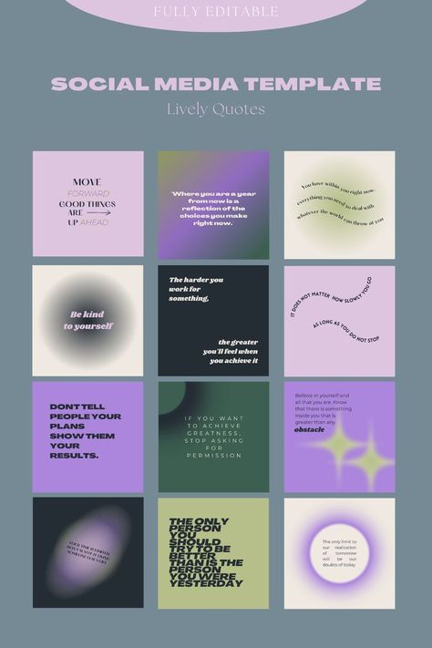 Purple and green quotes to inspire and motivate your social media #Purple_Instagram #Motivational_Affirmations #Purple_Quotes #Graphic_Design_Quotes Marketing Jokes, Instagram Photoshop, Green Branding, Motivational Affirmations, Purple Quotes, Green Quotes, Social Media Feed, Graphic Design Quotes, Business Colors