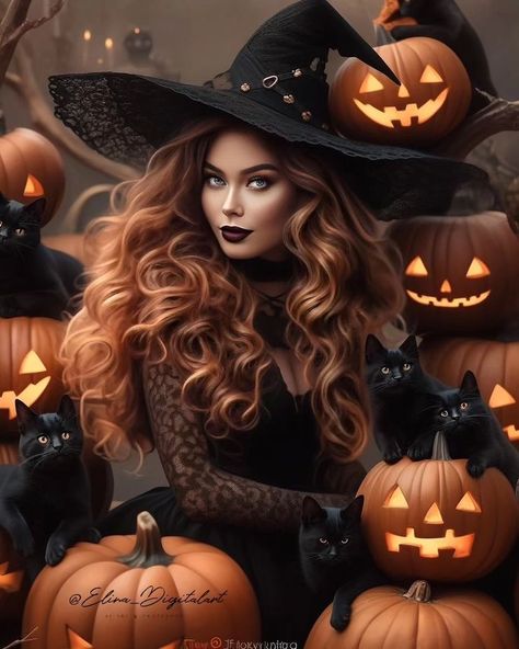 Elina Braun (@elina_digitalart) • Instagram photos and videos Digital Art Programs, Witch Pictures, Fantasy Witch, Beautiful Witch, Christmas Collage, Mermaid Pictures, Goth Beauty, Halloween Doll, Witch Art