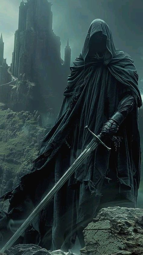 Dark Villain Aesthetic Male, For Honor Wallpaper, Nazgul Art, Nazgul Tattoo, Lord Of The Rings Wallpaper, Grim Reaper Art, Middle Earth Art, Dark Warrior, Dark Fantasy Artwork