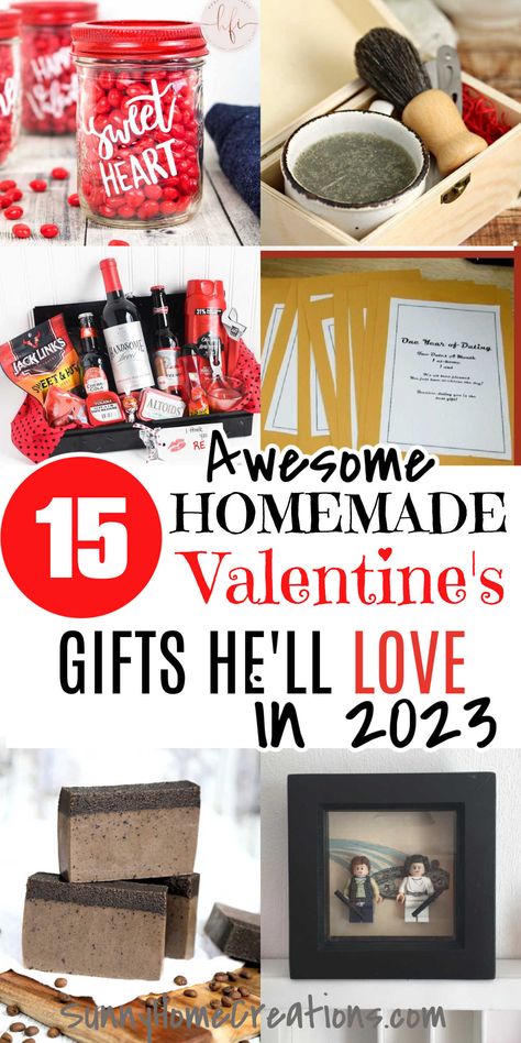 These DIY Valentine Gifts for boyfriend or for husband are the perfect DIY gift for Valentine's Day 2023. Some are cute or romantic and some are creative craft ideas, but they are all ones he'll love. Homemade Valentines Day Gifts For Him Romantic Diy Crafts, Diy Valentines Gift For Husband, Valentine’s Day 2023, Diy Valentine’s Day Gifts For Him, Valentine’s Day For Husband, Valentine’s Day Gift For Husband, Valentine’s Day Gifts For Husband, Diy Valentines Gifts For Boyfriend Creative Craft Ideas, Homemade Valentines Day Gifts For Him