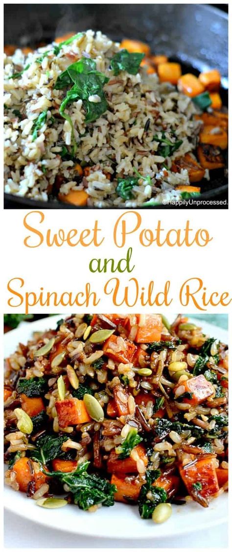 Wild Rice Recipe, Noodles Healthy, Wild Rice Recipes, Delicious Ramen, Curry Ramen, Spinach Rice, Sweet Potato Spinach, Easy Side Dish, Fried Vegetables