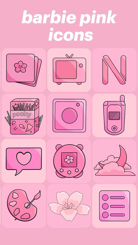 Barbie Phone Theme, Barbie Homescreen, Barbie Phone, Phone Makeover, Homescreen Widgets, Ios14 Homescreen, Cute Barbie, Pink Sakura, Barbie Theme