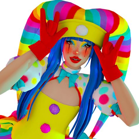 Saurin Sims Cc, Sims 4 Clown Clothes, Sims 4 Cc Hatsune Miku Outfit, Gal Sims 4 Cc, Sims 4 Colorful Hair Cc, Clown Core Sims 4 Cc, Sims Clown Cc, Sims 4 Jester Cc, Sims 4 Cc Clown Clothes