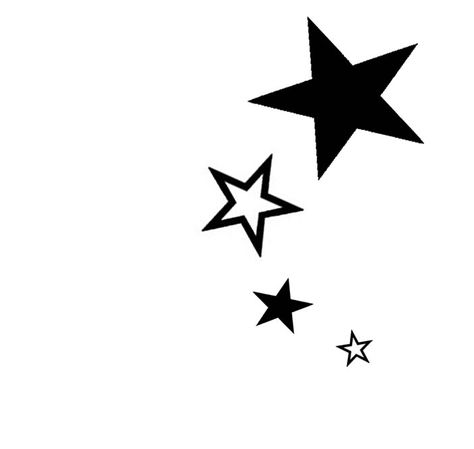 3star Tattoo, 4 Stars Tattoo, Star Tattoo Stencil, 3 Stars Tattoo, Stars Tattoo Designs, Tattoos Stencils, Black Star Tattoo, Clipart Drawings, Tattoo Clipart