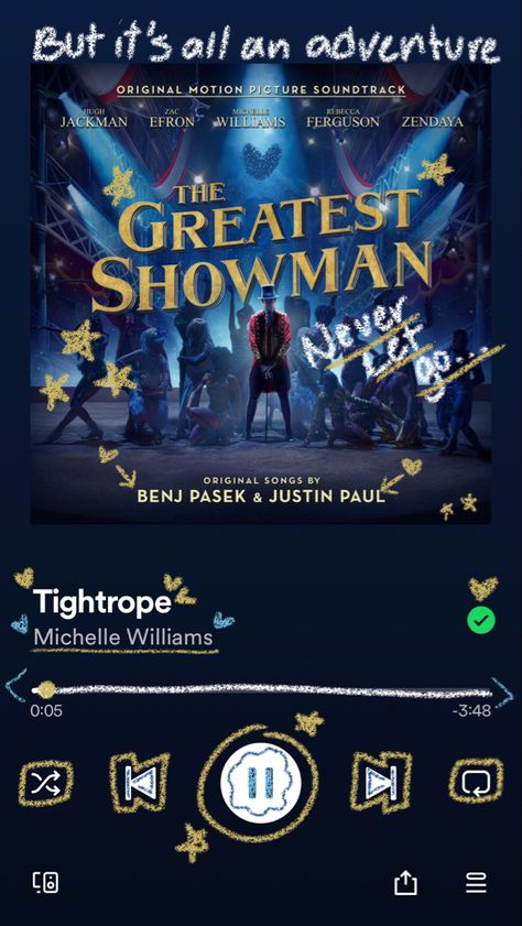 Tightrope - Michelle Williams Tightrope The Greatest Showman, Michelle Song, Tongue Tie, The Greatest Showman, Michelle Williams, Original Song, Motion Picture, Soundtrack, Songs