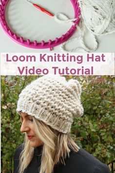 Knitting Patterns Hat, Loom Knitting Hat, Loom Knitting Patterns Free, Hat Loom, Melanie Ham, Loom Knitting Patterns Hat, Loom Knitting For Beginners, Round Loom Knitting, Circle Loom