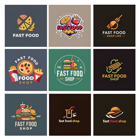 Worlds Top Fast Food Logo Design Template Food Shop Logo, Fast Food Logo Design, Fast Food Logo, Food Brand Logos, Organic Food Logo, Sushi Logo, Logo Design Graphics, Fast Food Logos, Profile Template