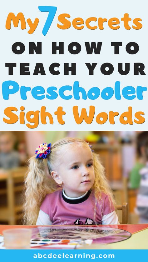 Ways To Teach Sight Words, Preschool Sight Words Activities, Kids Sight Words, Pre K Sight Words, Teach Sight Words, Second Grade Sight Words, Pre Primer Sight Words, Preschool Sight Words, Sight Word Fun