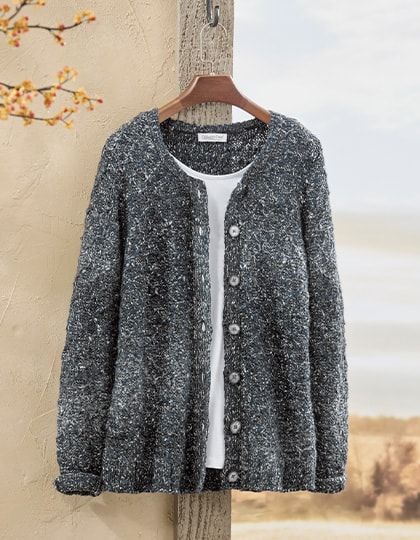 Our Catalog Walking Program, Best Casual Outfits, Knit Denim, Shrug Cardigan, Pikes Peak, Fall Dress, Cotton Pullover, Cotton Viscose, Coldwater Creek