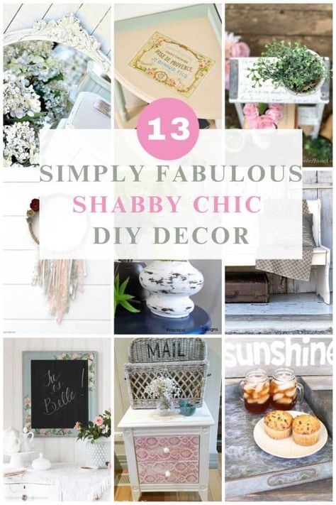 shabby chic diy ideas Diy Shabby Chic Decor, Shabby Chic Bedrooms On A Budget, Shabby Chic On A Budget, Shabby Chic Bathroom Decor Ideas, Shabby Chic Decor Ideas, Shabby Chic Room Decor, Shabby Chic Craft Room, Shabby Chic Side Table, Country Shabby Chic Decor