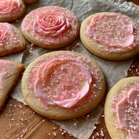 How To Make Rose Water Sugar Cookies Recipe Print Delicately flavored, these sugar cookies are perfect for an afternoon tea with fr Recipes Using Rose Water, Rose Water Cookies, Rose Water Recipe Desserts, Rose Water Desserts, Rose Cookies Recipe, Printed Sugar Cookies, Make Rose Water, Pork Spices, Tea With Friends