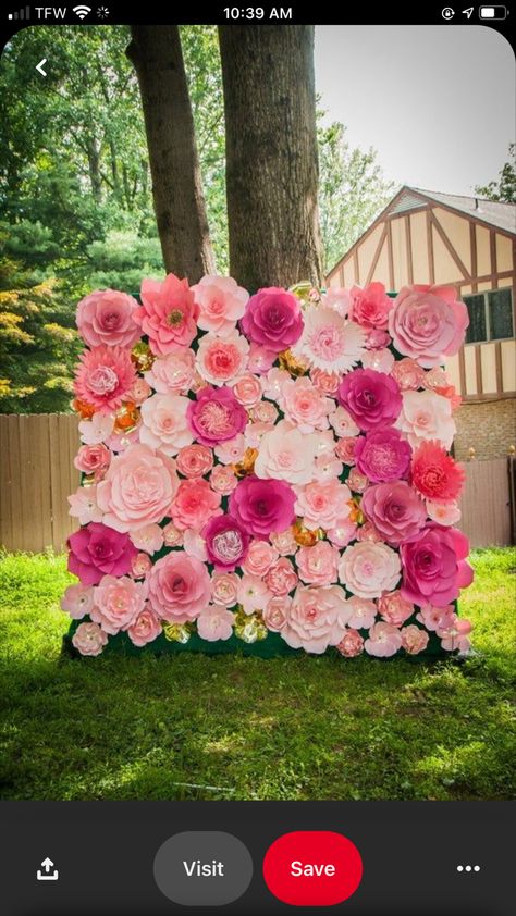 Paper flower backdrop diy