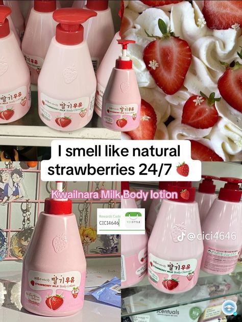 Strawberry Pink Aesthetic, Strawberry Aesthetic, Strawberry Scent, Shower Skin Care, Perfect Skin Care Routine, Pretty Skin Care, Pretty Skin, Bath And Body Care, Body Care Routine