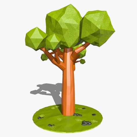 Cartoon Tree Low Poly 3D Model #AD ,#Tree#Cartoon#Model#Poly Cartoon Tree, Cartoon Trees, 3d Tree, Business Cards Creative Templates, Low Poly Models, Low Poly 3d, Poster Layout, Backdrop Design, Business Cards Creative