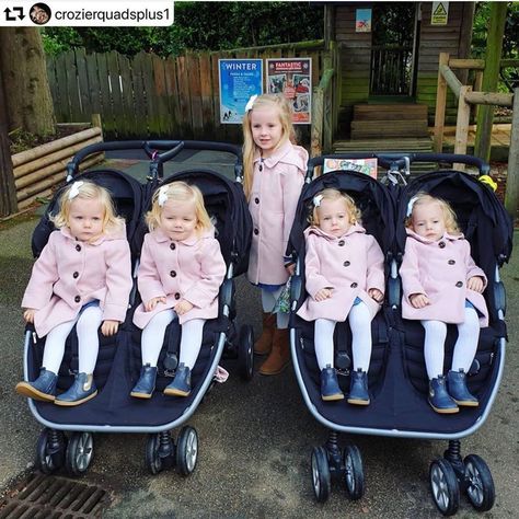 Anne & Bebek / Mom & Baby on Instagram: “@crozierquadsplus1 ❤️❤️ #crozierquads #crozierquadsplus1 #quadruplets #identicaltwins #sisters #siblings #daughters #multiples #momlife…” Identical Triplets Sisters, Identical Quadruplets, Baby Siblings, Girl Strollers, Multiples Baby, Toddler Boy Room Decor, Large Families, Toddler Boys Room, Cute Twins