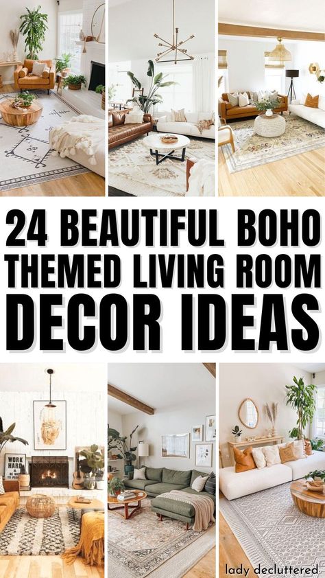 24 Beautiful Boho Themed Living Room Decor Ideas Modern Bohemian Living Room, Living Room Design Boho, Boho Living Room Inspiration, Boho Style Living, Rooms Decoration, Bohemian Living Room Decor, Aesthetic Interior Design, Modern Boho Living Room, Boho Chic Living Room