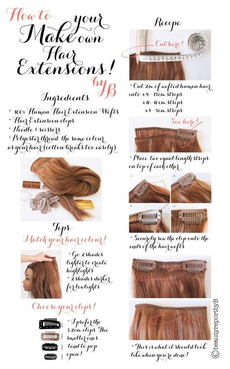 Hair Extensions Diy, Hair Extension Tips And Tricks, Hair Extensions Tutorial, Diy Hair Extensions, Styled Hair, Hair Extensions For Short Hair, Faux Hair, Diy Wig, Hair Extension Clips