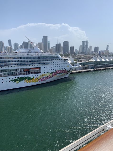 Cruise Boats at the Port of Miami Boats, Miami, Water, Floral, Cruise Boat