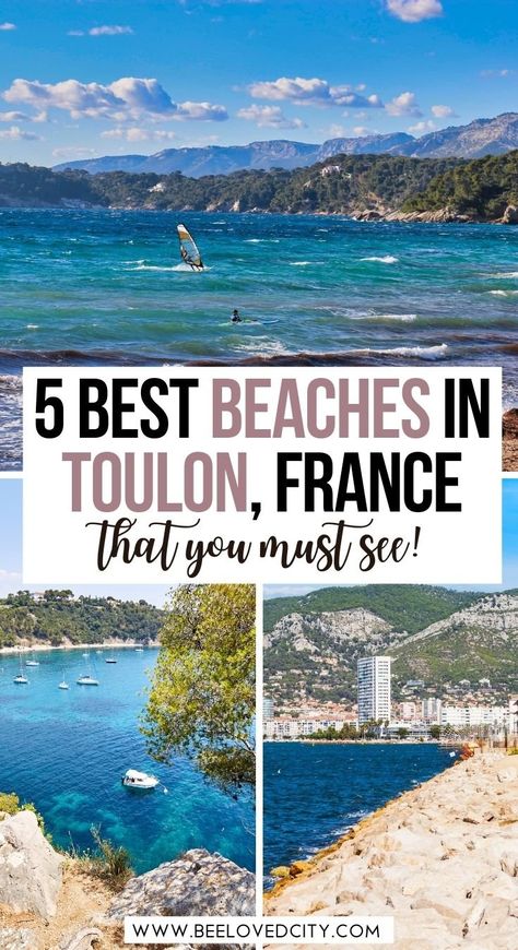 Best beaches in Toulon France Toulon France, Summer Travel Destinations, Day Trip From Paris, Paris Travel Tips, Paris Place, France Travel Guide, Pretty Beach, Visit France, The French Riviera