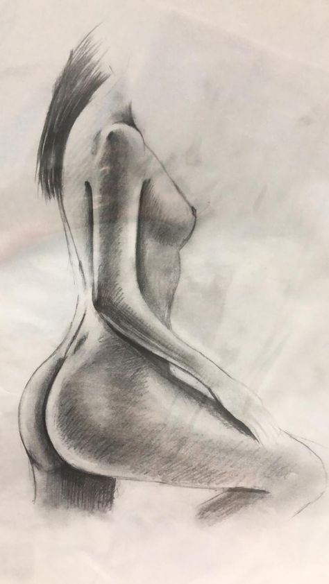 #nudepaiting Make Figure Drawing, Human Body Drawing Sketches, Figure Painting Woman Fine Art, Women Figure Sketch, Abstract Bodies, Sketching Ideas Easy, Nude Pencil Drawing, Female Body Art, Tattoo Makeup