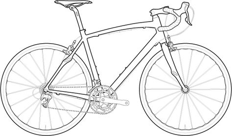 Cycling Art Drawing, Cycle Sketch, Bicycle Sketch, Bicycle Clock, Bicycle Drawing, Cycle Drawing, Bike Drawing, Bike Tattoos, Bike Sketch