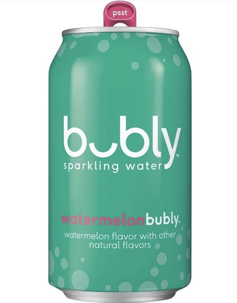 Watermellon Bubly sparkling water Sparkling Water Packaging, Bubly Sparkling Water, Bubble Packaging, Water Packaging, Sparkling Water, Natural Flavors, Reusable Water Bottle, Watermelon, Shampoo Bottle