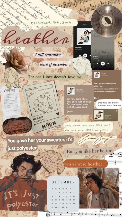 #heather #vintage #aesthetic #conangray #conanslay #brown #beige #music #heatherconangray #3rdofdecember #song #heatherday 💙happy birthday  @shapwinter26 !💙 Heathers Wallpaper, Conan Gray Aesthetic, Christian Backgrounds, Cute Mobile Wallpapers, Gray Aesthetic, Cute Doodles Drawings, No One Loves Me, Taylor Swift Wallpaper, Cool Wallpapers Art