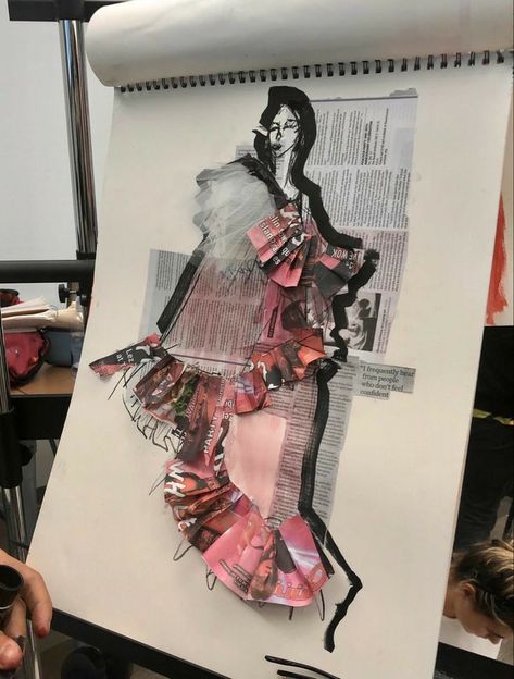 Fashion Sketchbook Inspiration, Fashion Portfolio Layout, Textiles Sketchbook, Fashion Illustration Collage, Gcse Art Sketchbook, Fashion Design Sketchbook, Fashion Design Portfolio, Fashion Sketchbook, Fashion Illustration Sketches